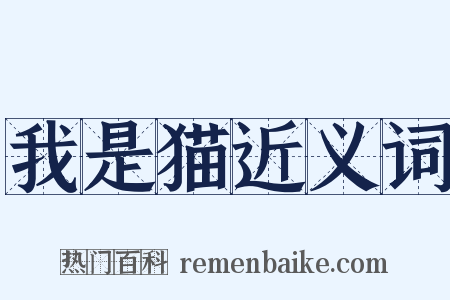 我是猫近义词是什么意思的图片